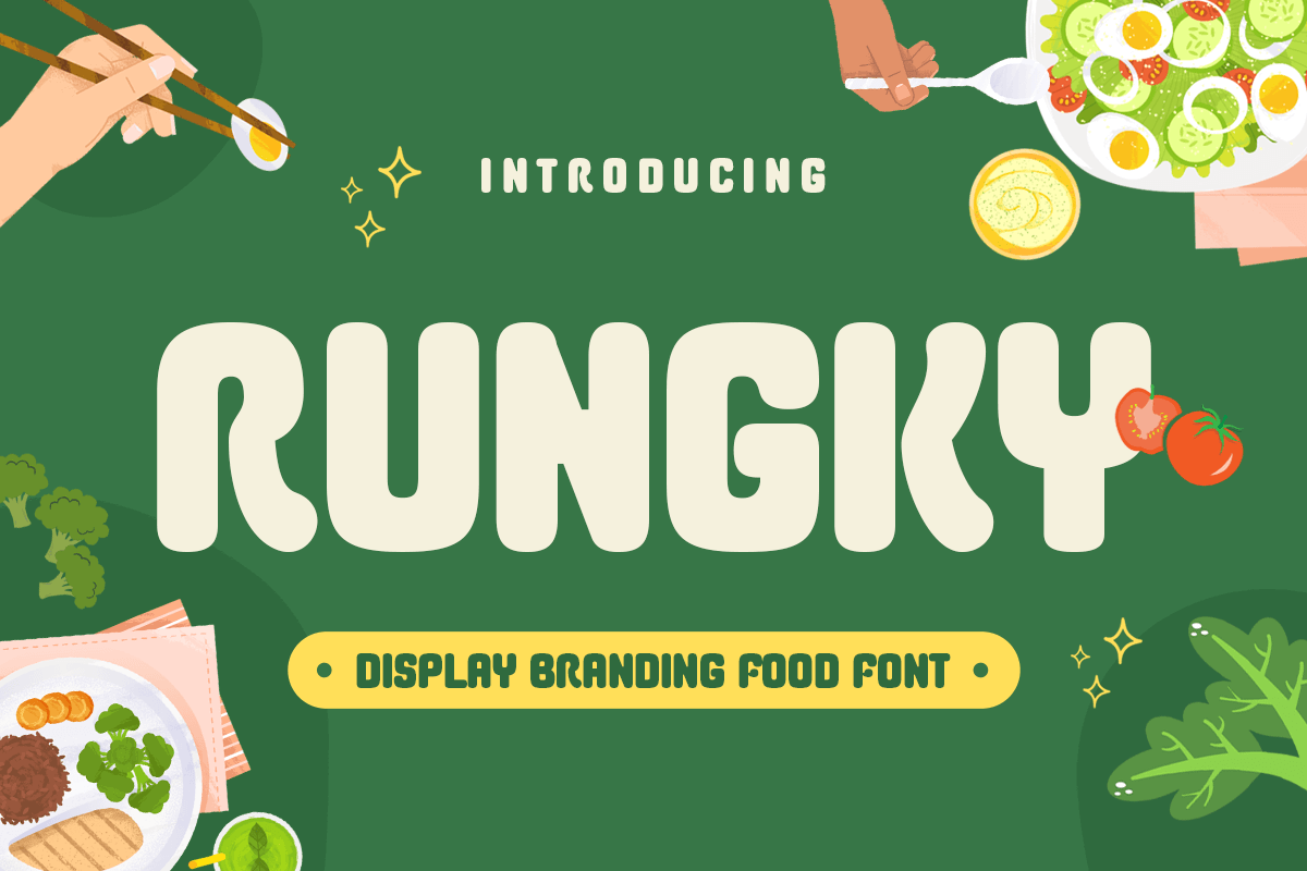 Rungky - Display Branding Food Font – Sensatype Studio
