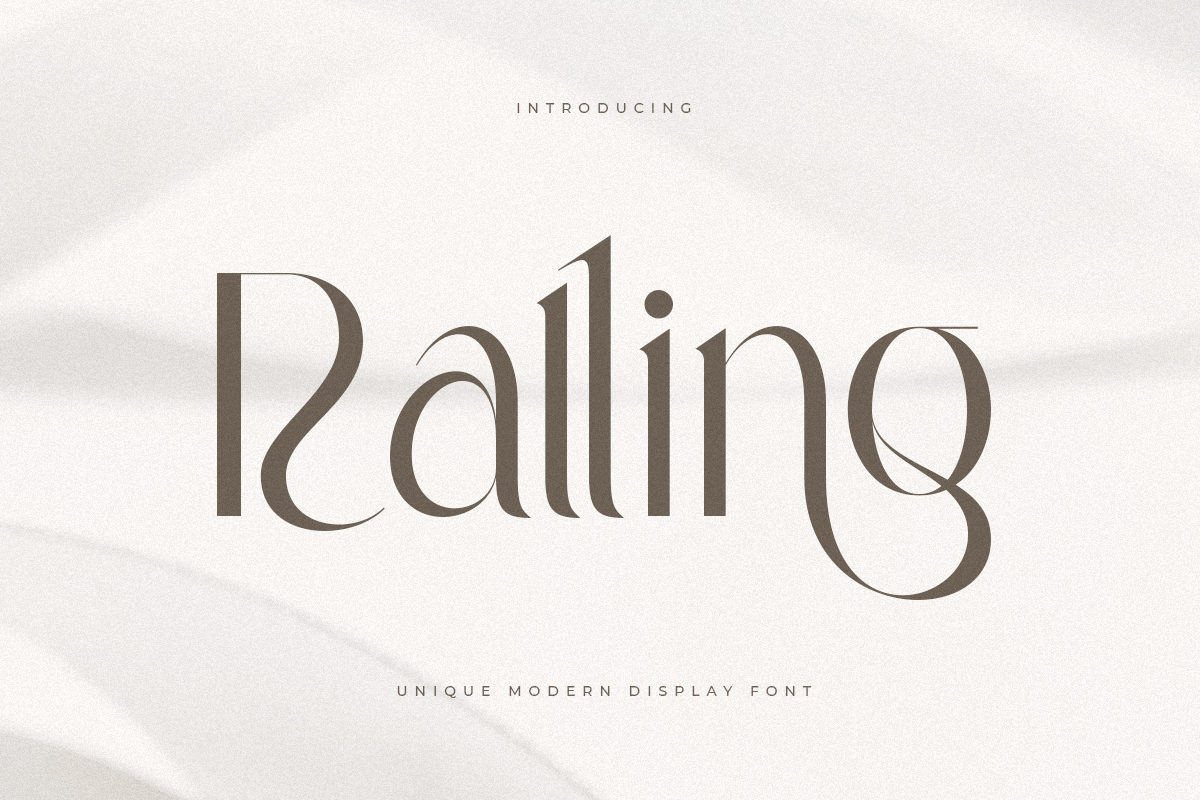 Ralling - Unique Modern Display Font – Sensatype Studio