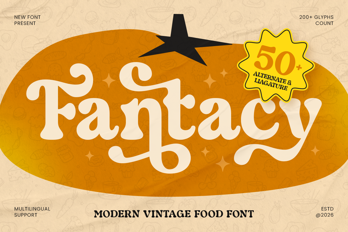 Fantacy - Modern Vintage Food Font – Sensatype Studio