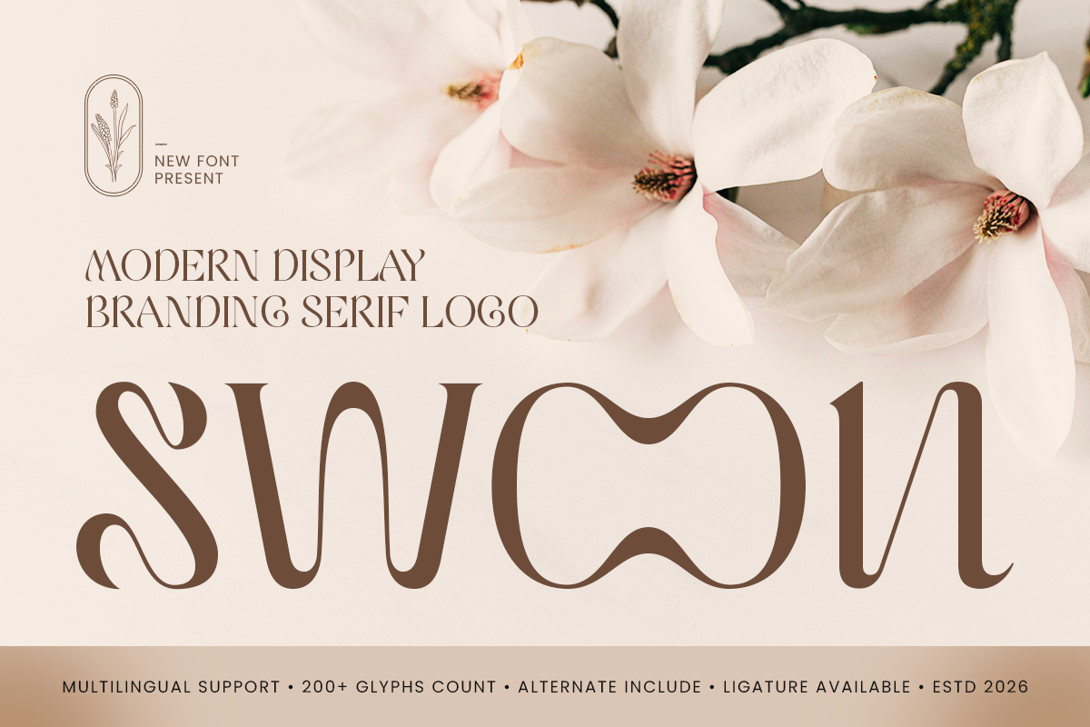 Swoon Text Swoon - Modern Display Branding Serif Font โ Sensatype Studio