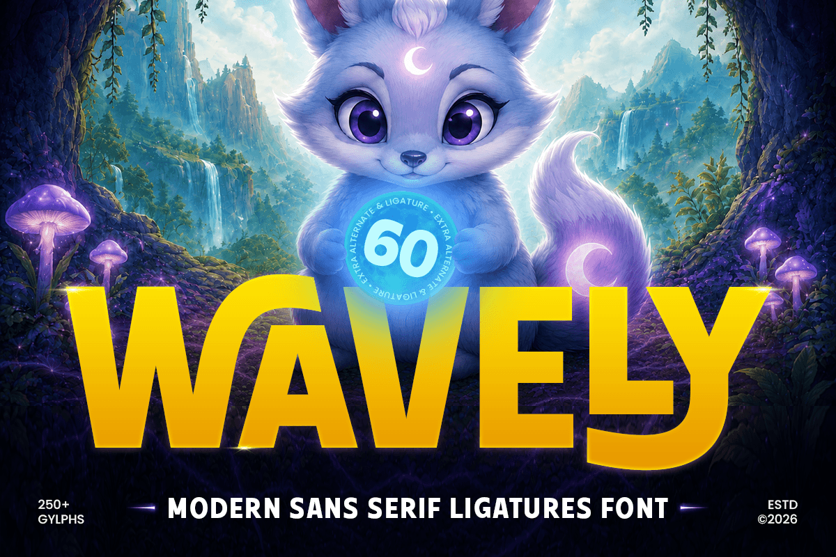 Wavely - Modern Sans Serif Ligatures Font 1.png
