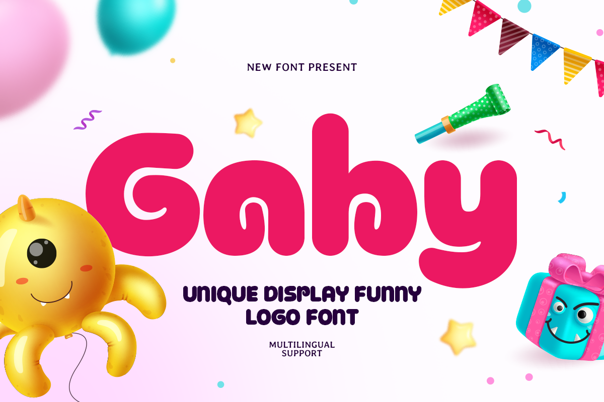 Gaby - Unique Display Funny Logo Font 1.png