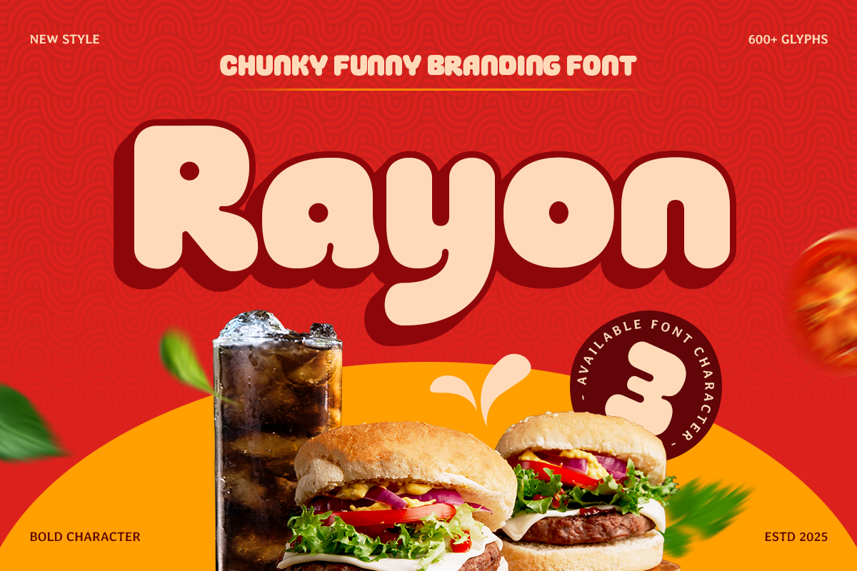 Rayon - Chunky Funny Food Branding Font 1.png