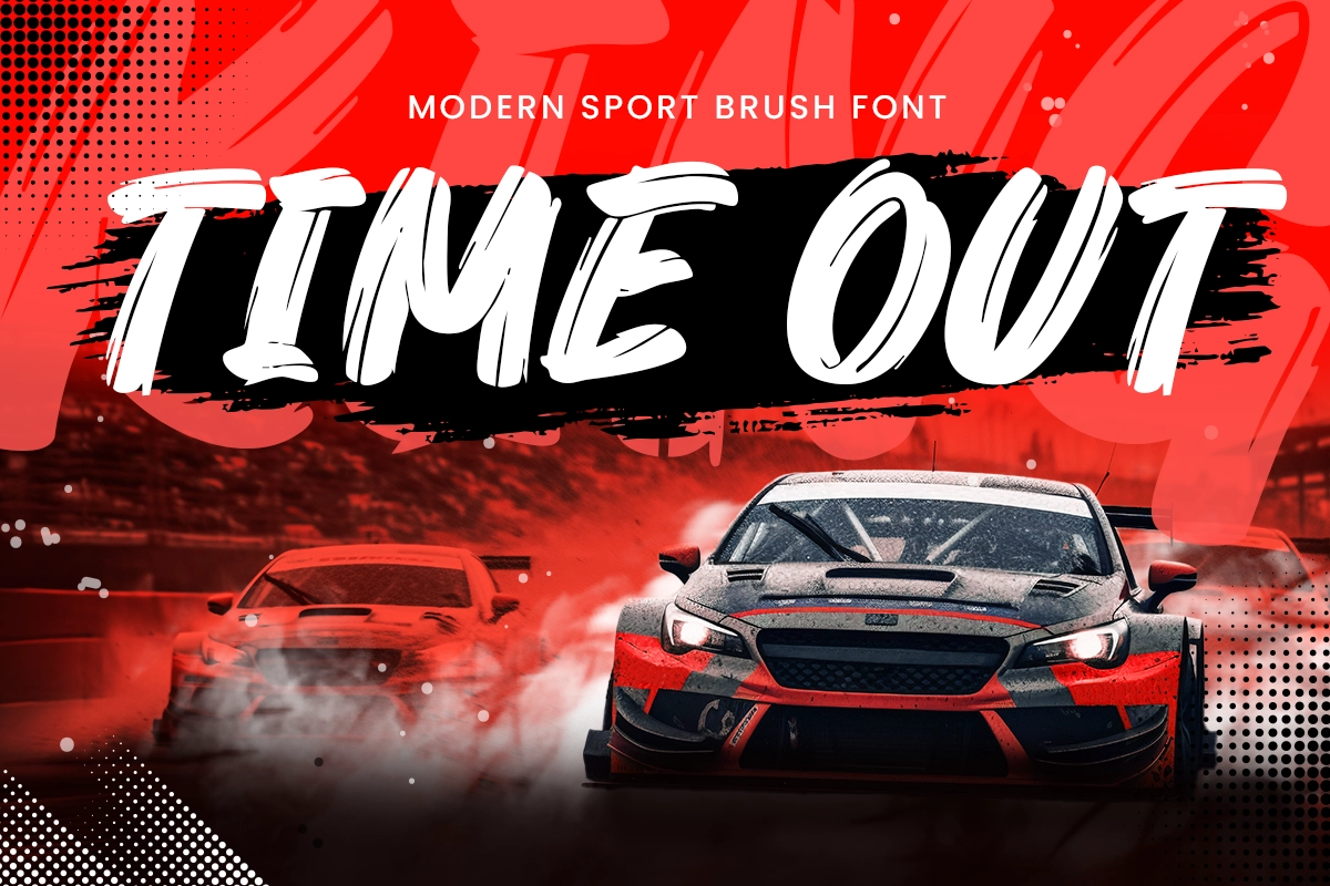 Time Out - Modern Sport Brush Font.webp