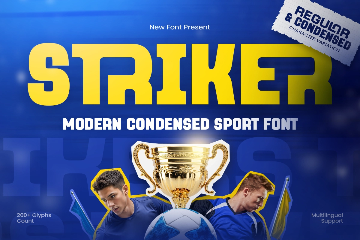 Striker - Modern Tall Sport Font.webp