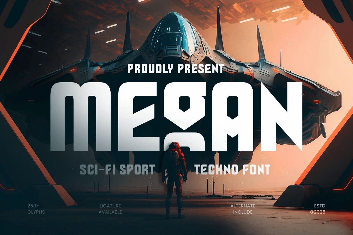 Megan - SciFi Sport Techno Font.webp