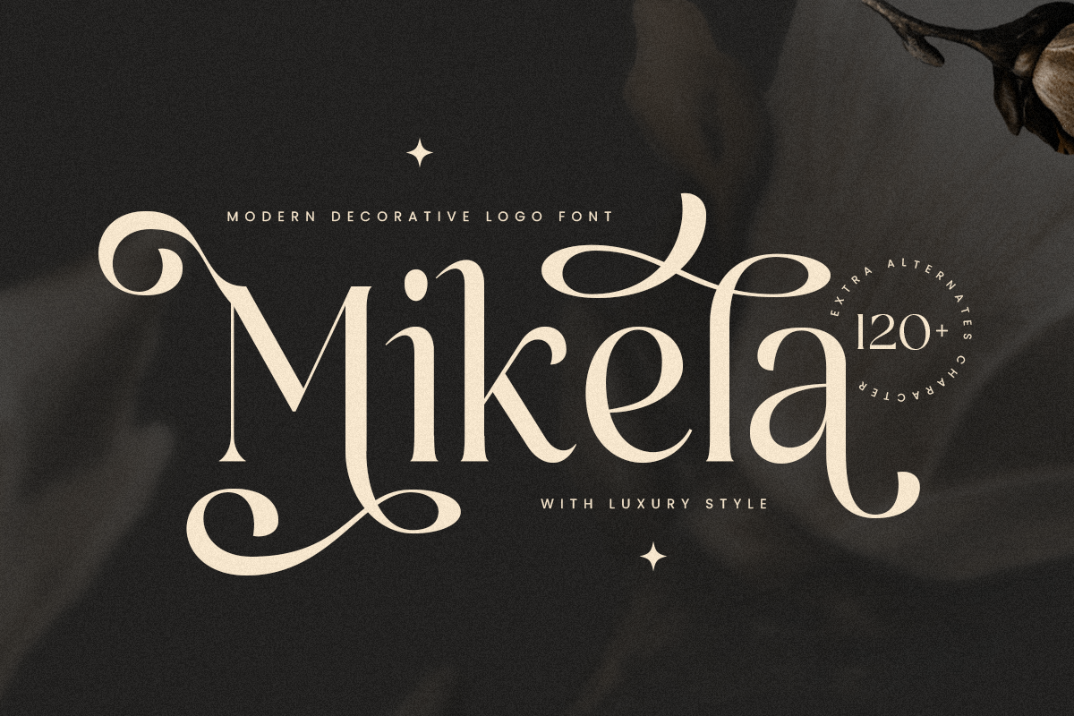 Mikela - Modern Decorative Logo Font 1.png
