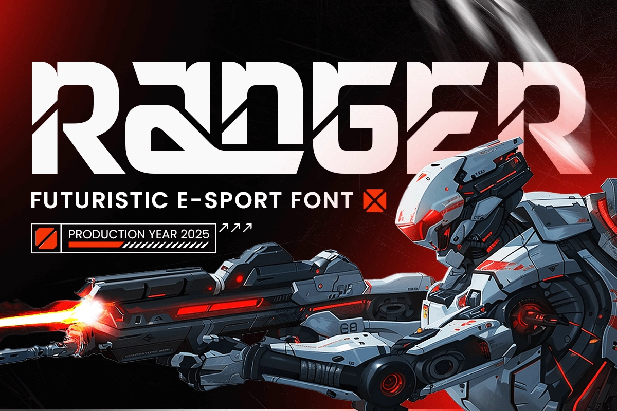 Ranger - Futuristic E-Sport Font.webp