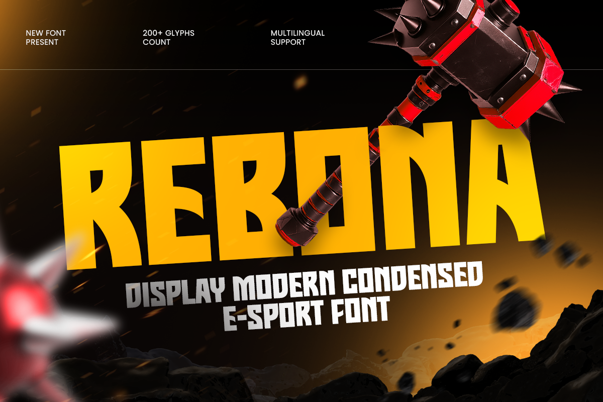 Rebona - Display Modern Condensed E-Sport Font 1.png