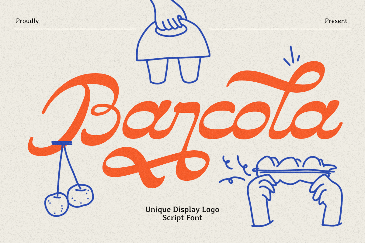 Barcola - Unique Display Logo Script Font 1.png